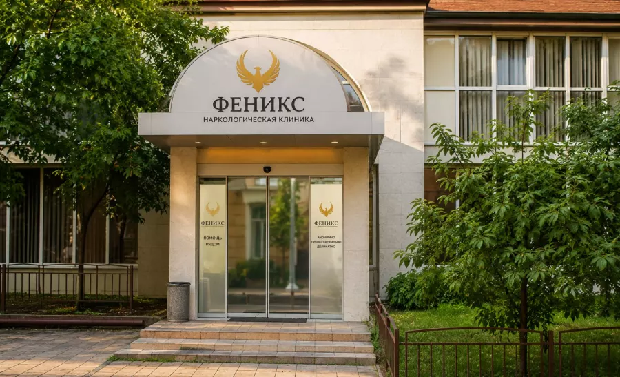 Вход в наркологическую клинику «Феникс» в Глазове